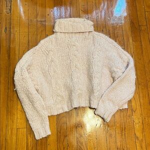 Cozy Cream Cable Knit Turtleneck Sweater